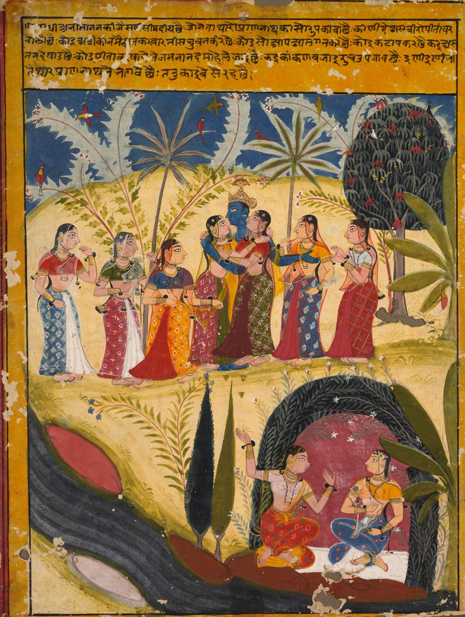 Krishna och Gopis av Unknown artist
