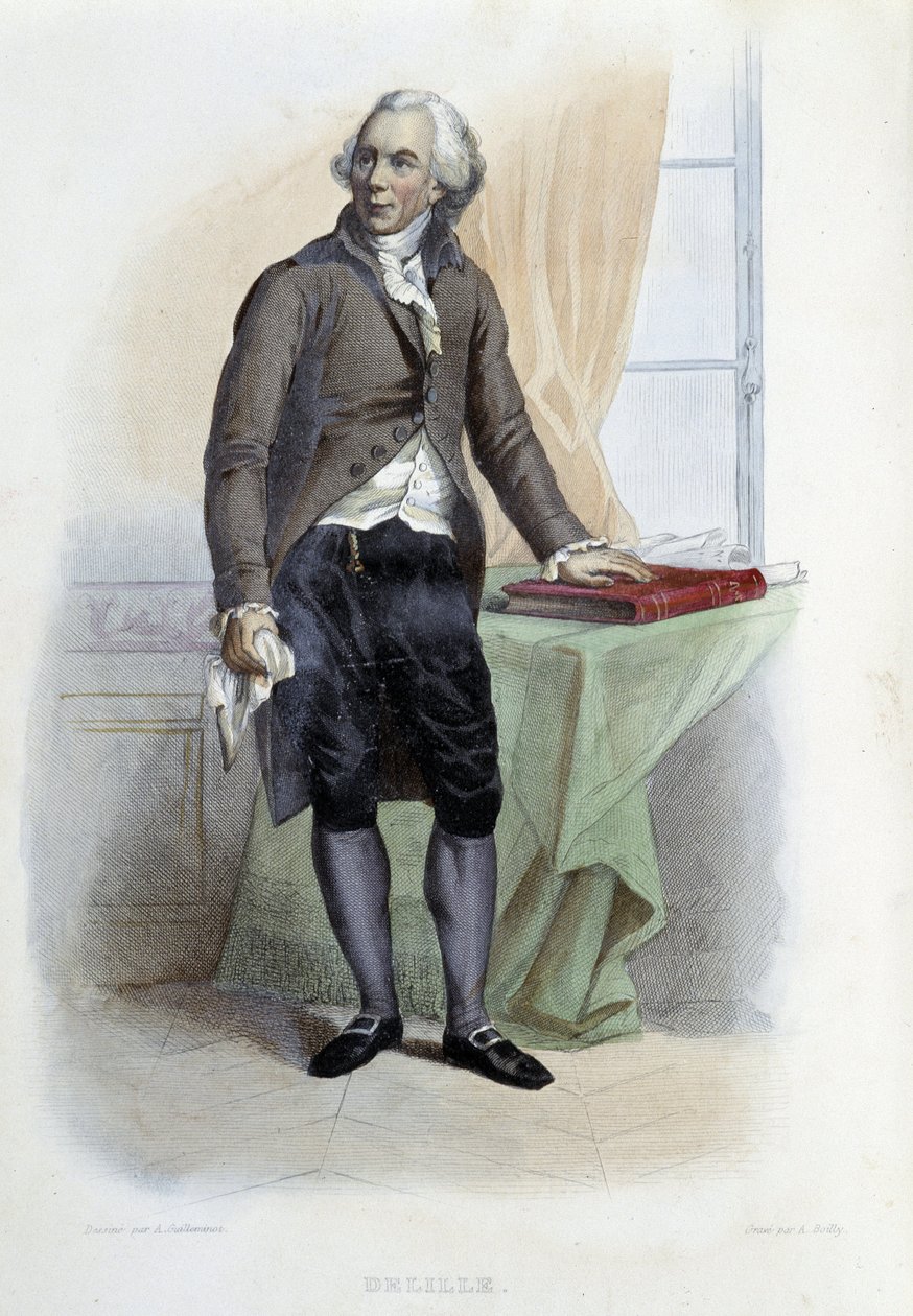 Fader Jacques Delille - i "Den franske Plutarchen", red. Mennechet, Paris av Unknown artist