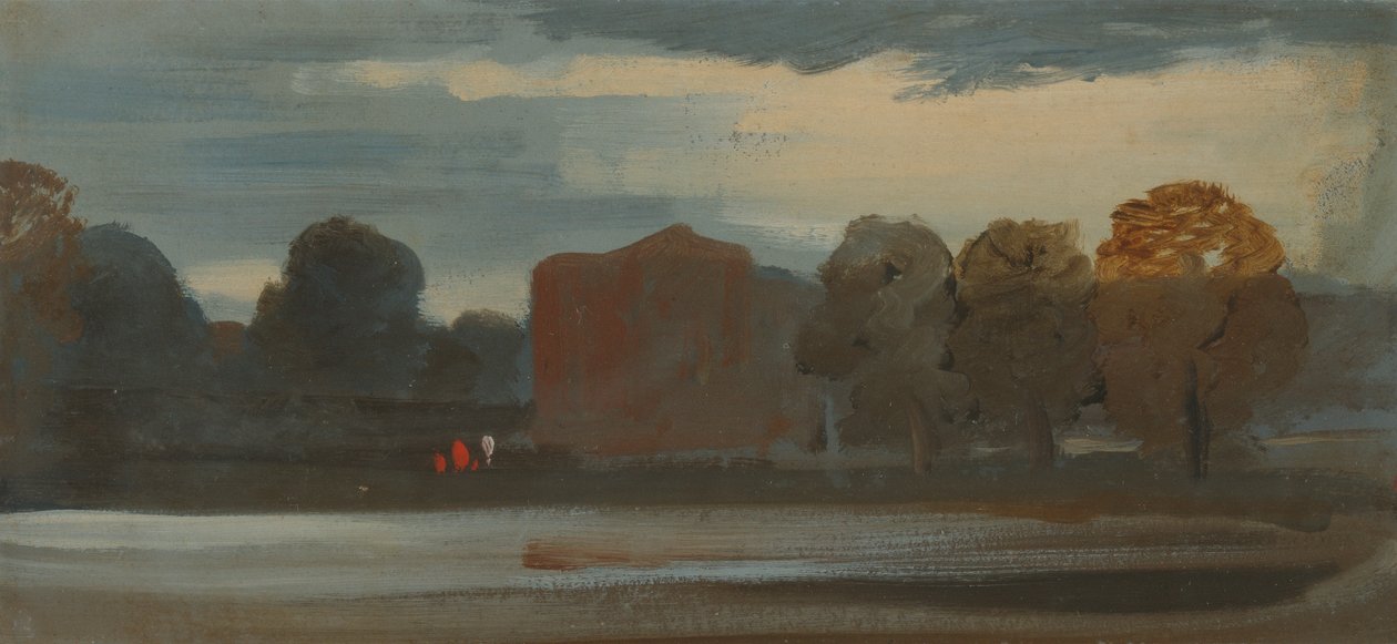 Landskap med sjö av Unknown artist