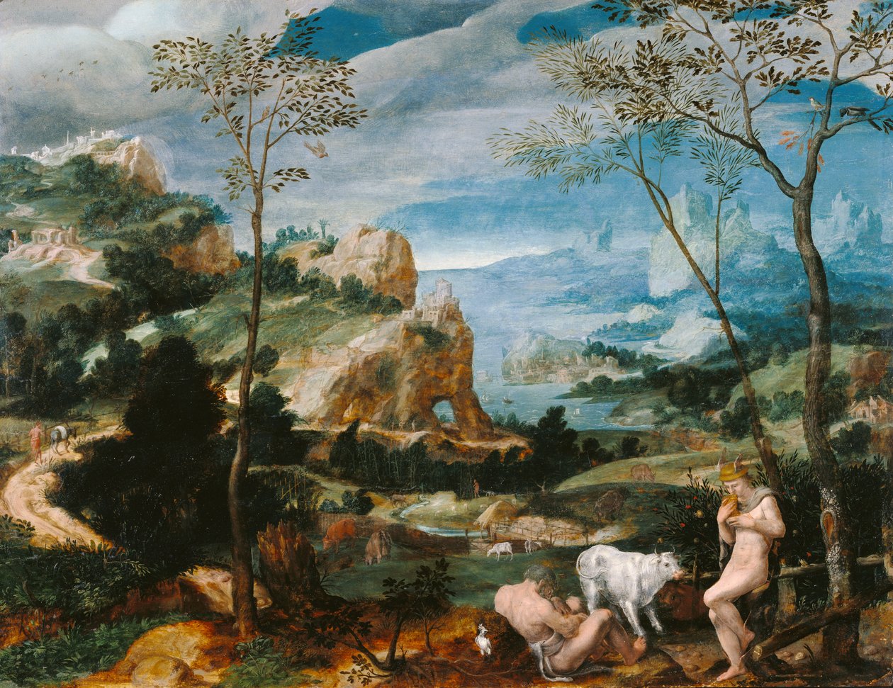 Landskap med Merkurius och Argus av Unknown artist