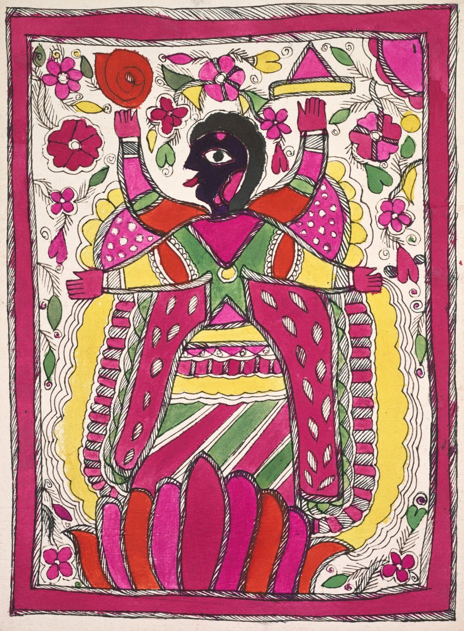 Stor flerarmad figur vänd åt vänster av Unknown artist