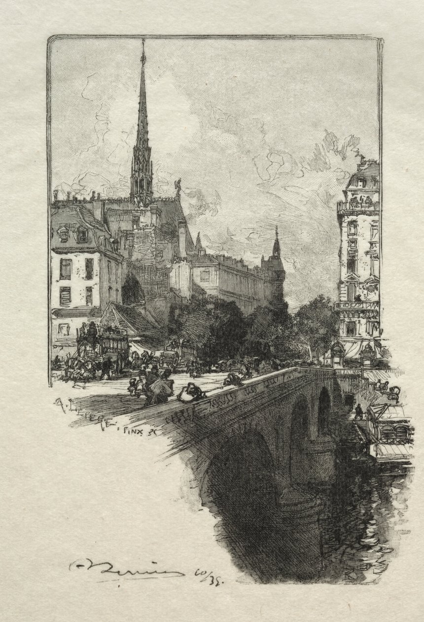 St. Michel-bron av Unknown artist