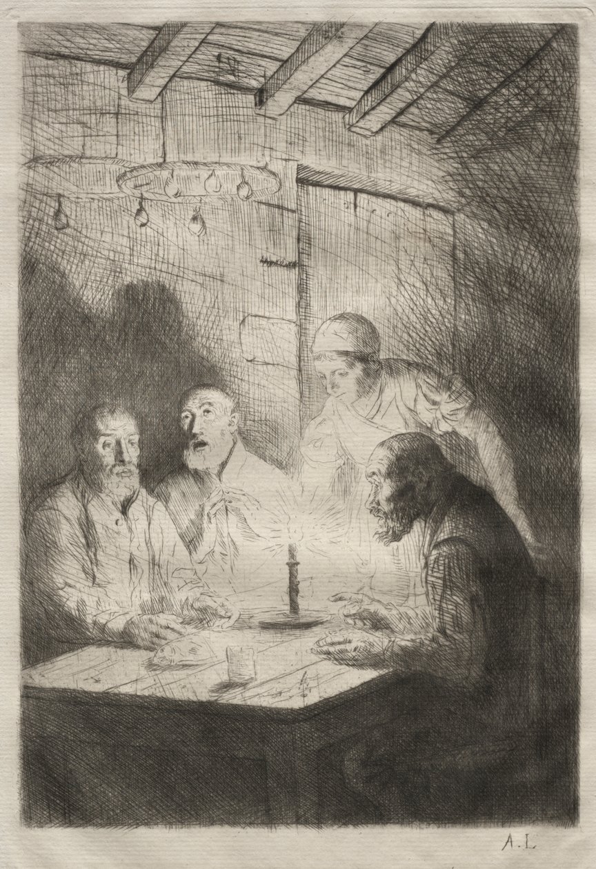 Middag vid elände av Unknown artist