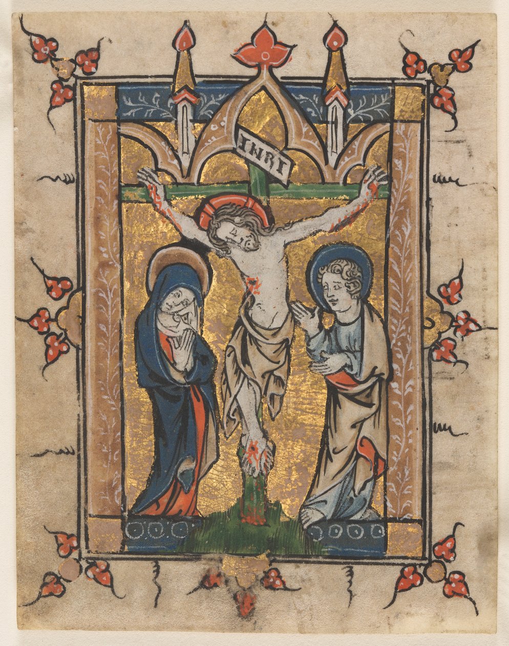 Blad från en psalter: Korsfästelsen av Unknown artist