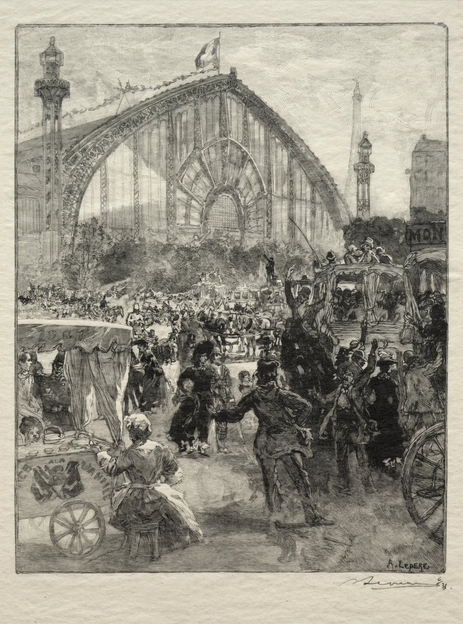 Lämnar 1889 års utställning av Unknown artist