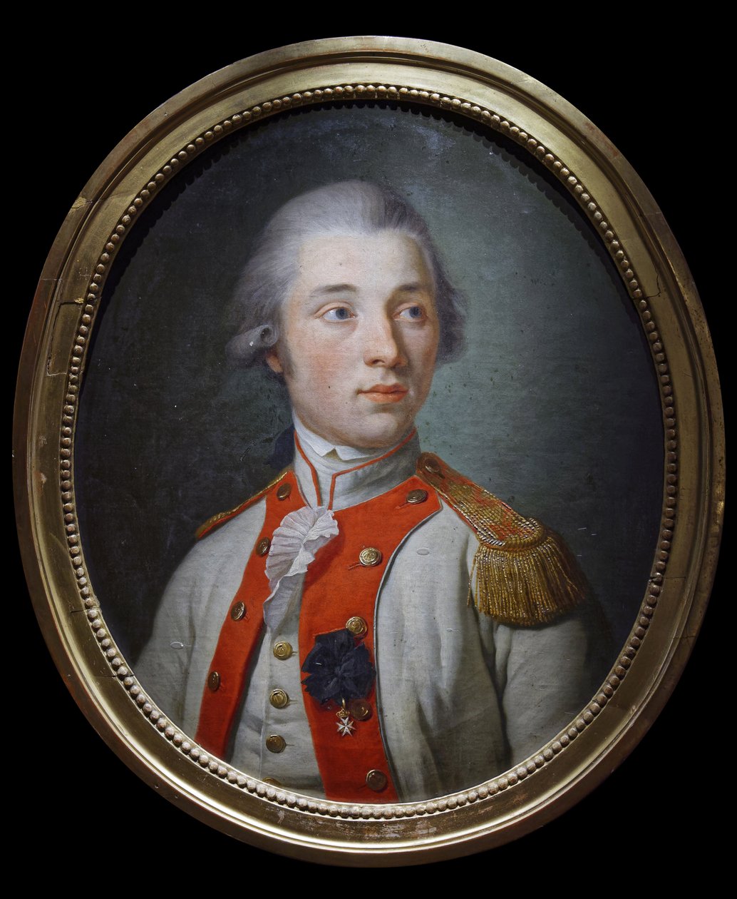 Löjtnant vid Artois infanteriregemente, ca 1780 (olja på duk) av Unknown artist