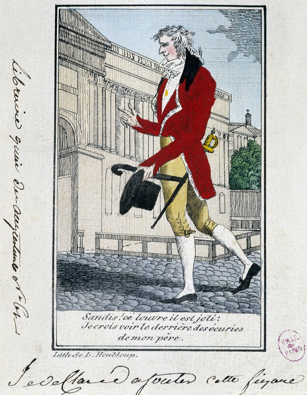 Louvren: estetisk kritiker av Louvren. 1700-talsgravyr. av Unknown artist