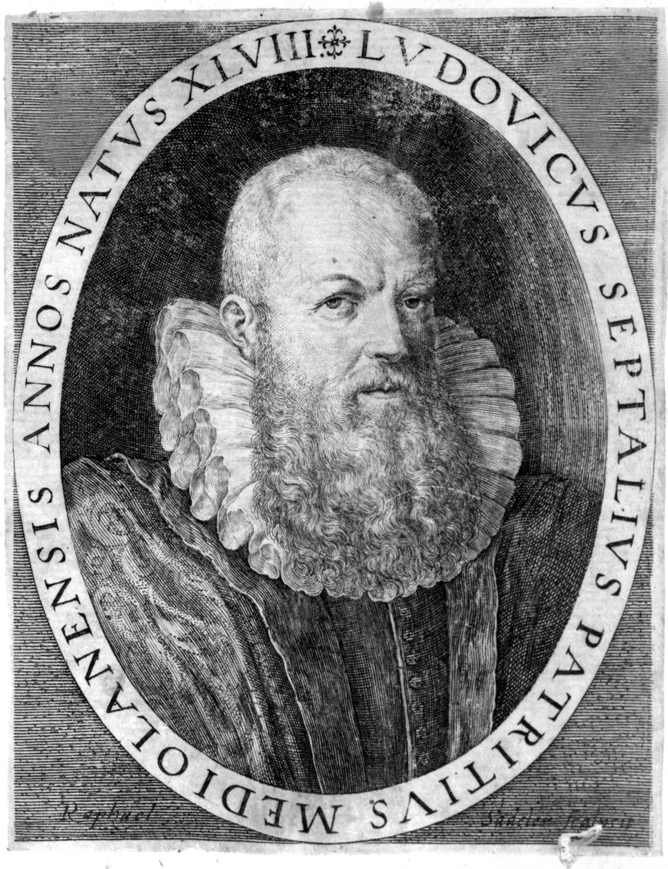 Ludovico Settala (1552 - 1633), italiensk läkare i Pavia. av Unknown artist