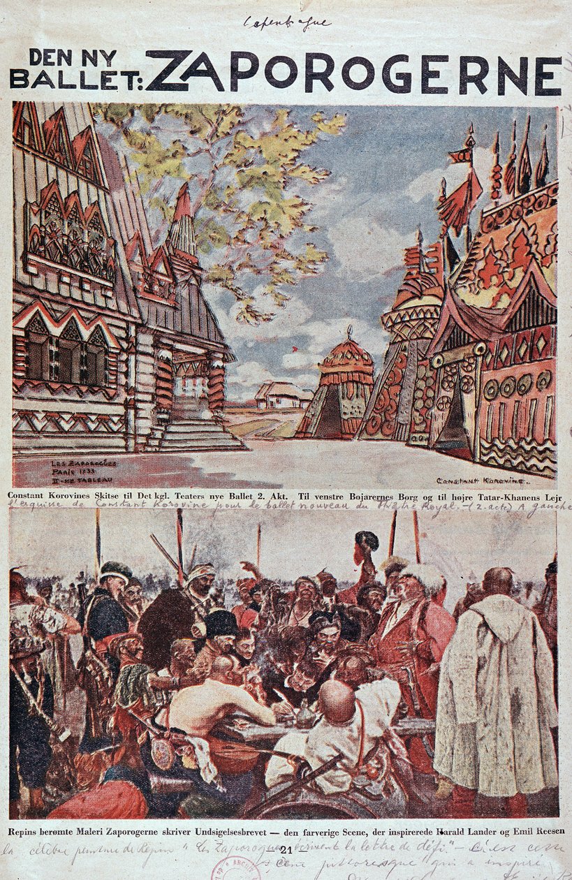 Lyrisk teater: The Zaporogues (Zaporogerne) - Operabibeln. av Unknown artist