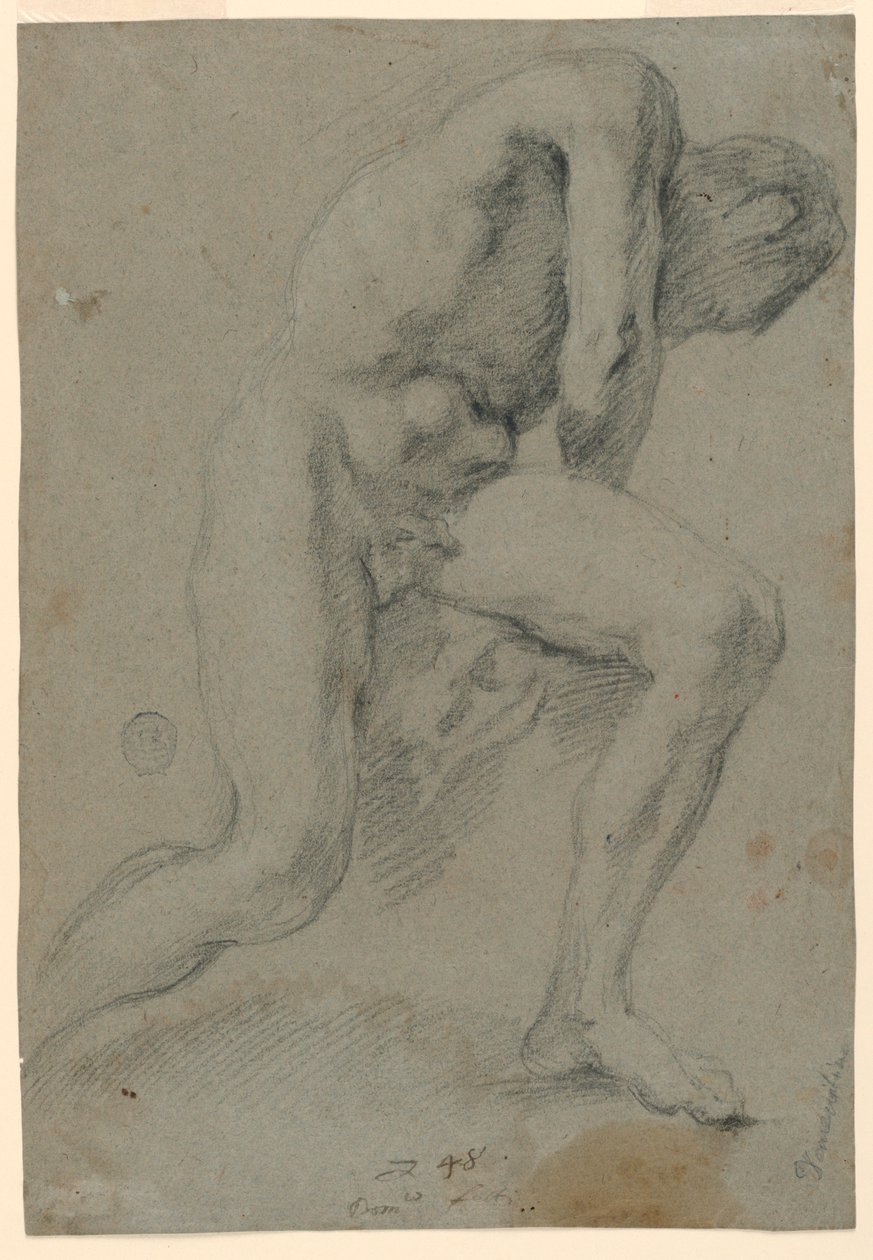 Naken man av Unknown artist