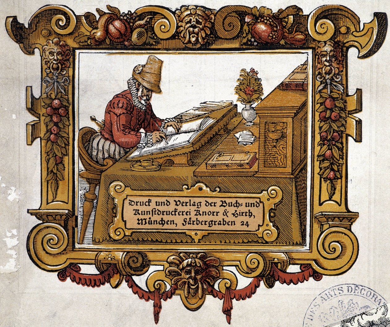 Man i sitt författarskap av Unknown artist