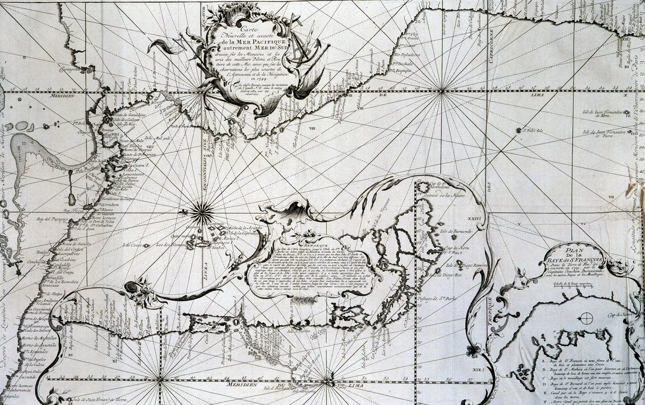 Karta över Stilla havet av Unknown artist