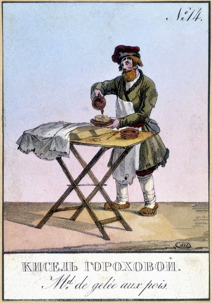 Markör för ärtsylt i Ryssland på 1800-talet. av Unknown artist