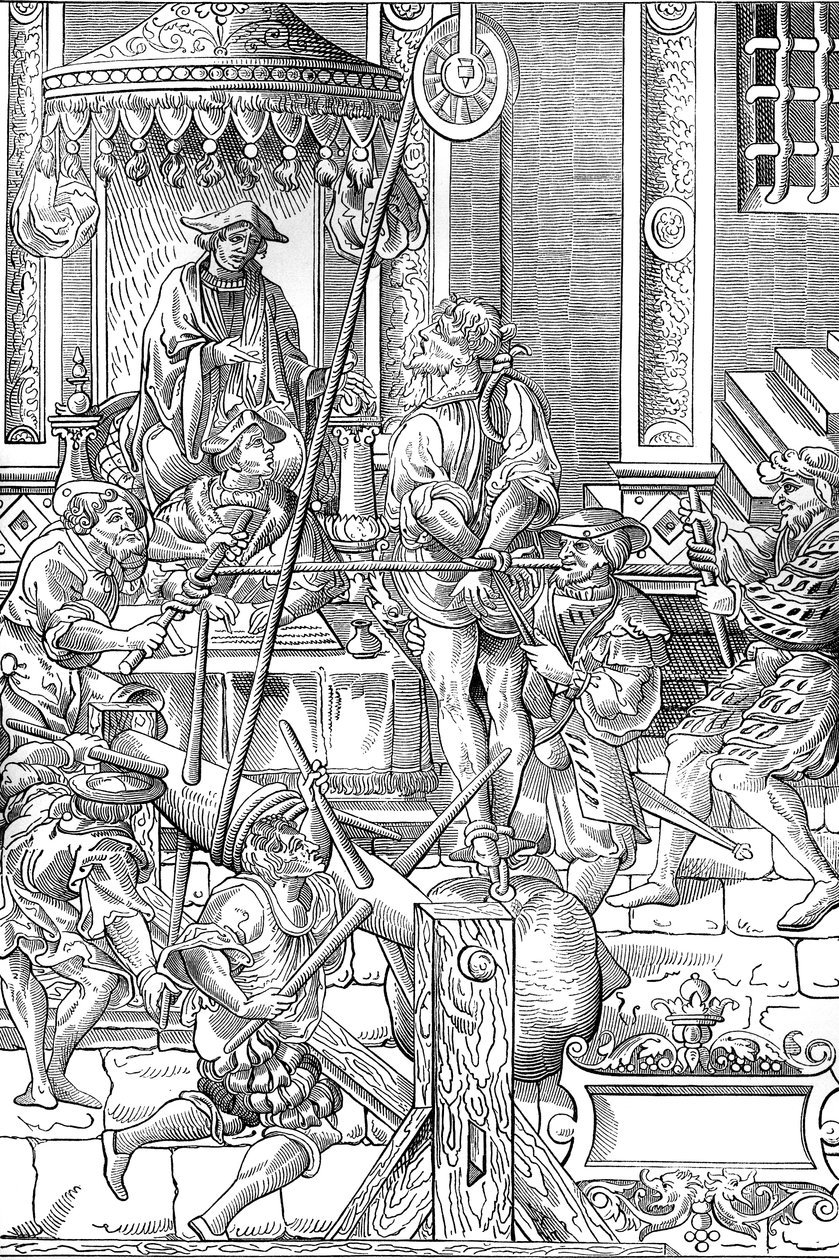 Medeltida tortyrscen: estrapaden av Unknown artist