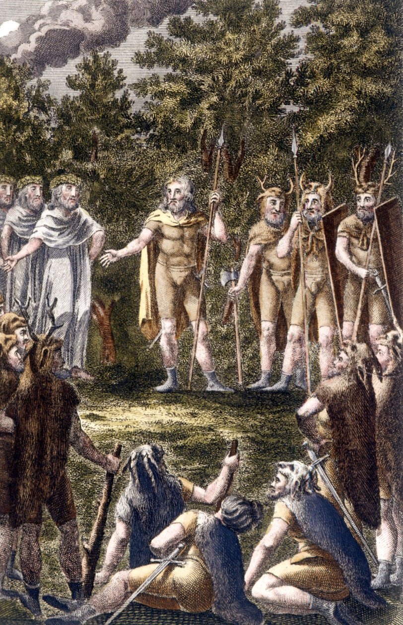 Kelternas möte. 1800-talsgravyr. av Unknown artist