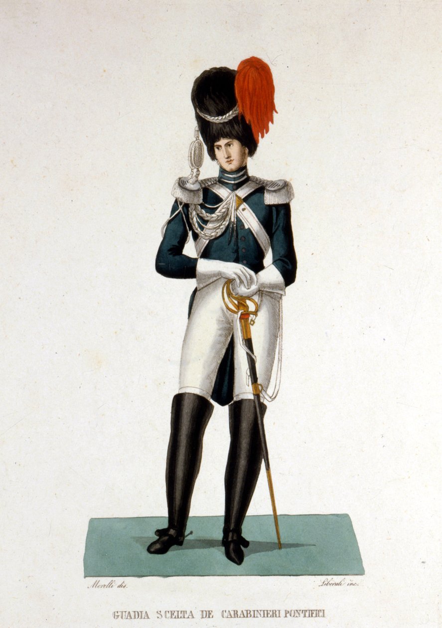Medlem av Vatikanstatens påvliga gendarmeri. av Unknown artist