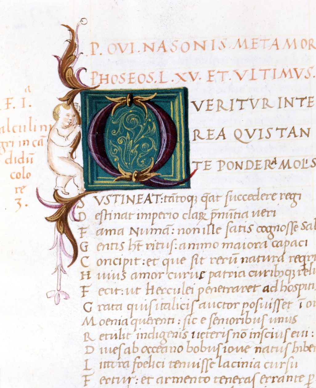 Metamorfoser av Ovide. 1400-talsmanuskript. Comunale biblioteca de Rimini av Unknown artist