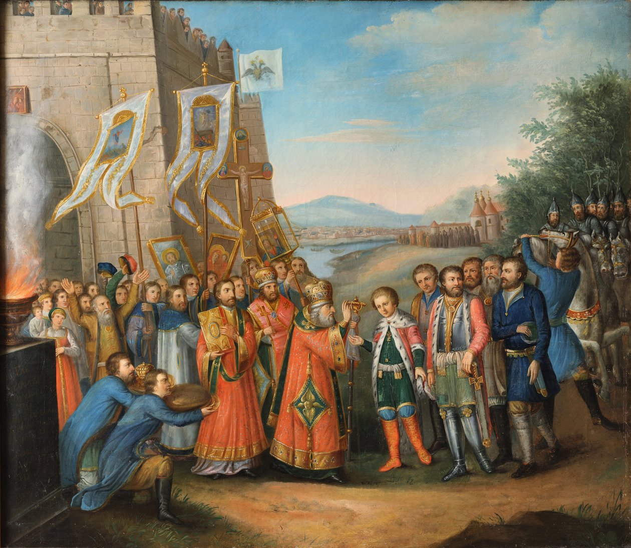Michel Ier de Russie (1596-1645) - Mikhail Feodorovich kallas till den ryska tronen den 14 mars av Unknown artist