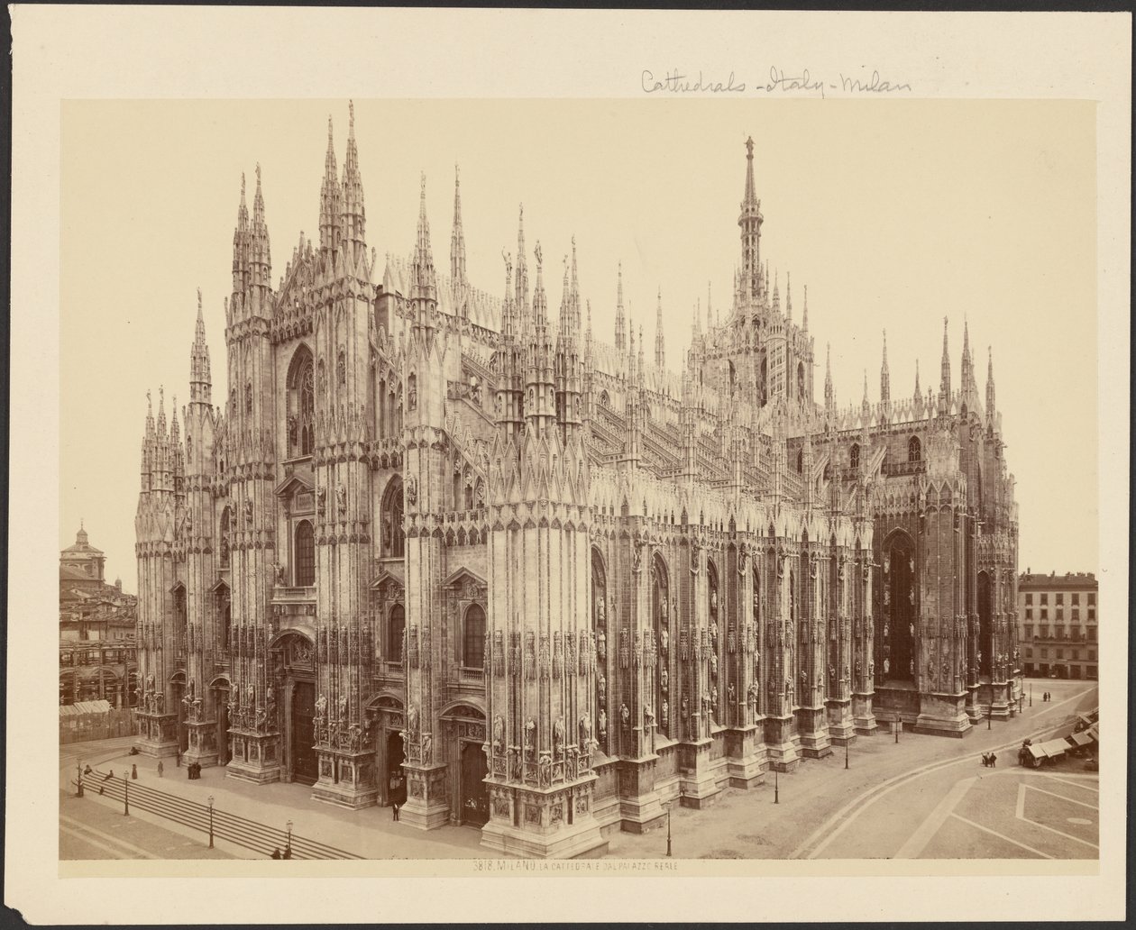 Milano, Katedralen från det kungliga palatset av Unknown artist