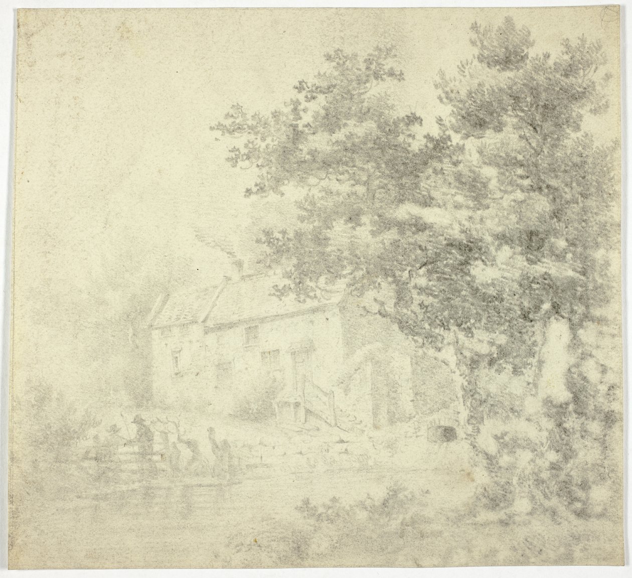 kvarn (recto); Träd (omvänd) av Unknown artist