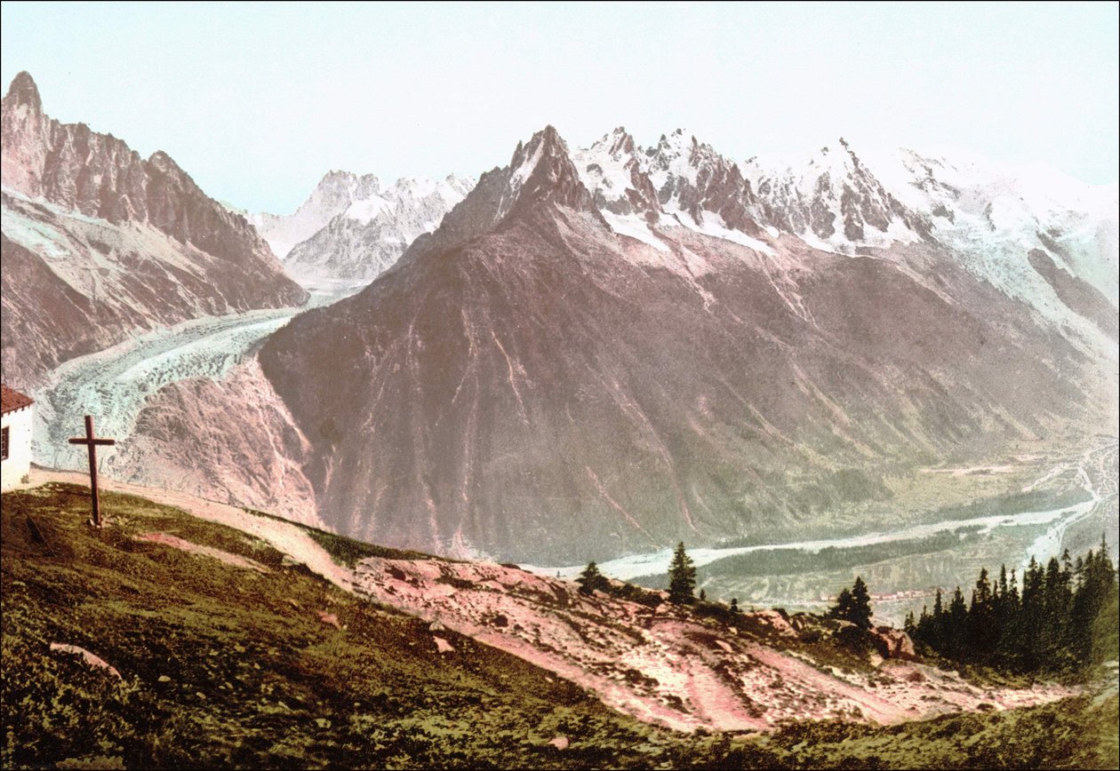 Mont Blanc omkring 1890 av Unknown artist