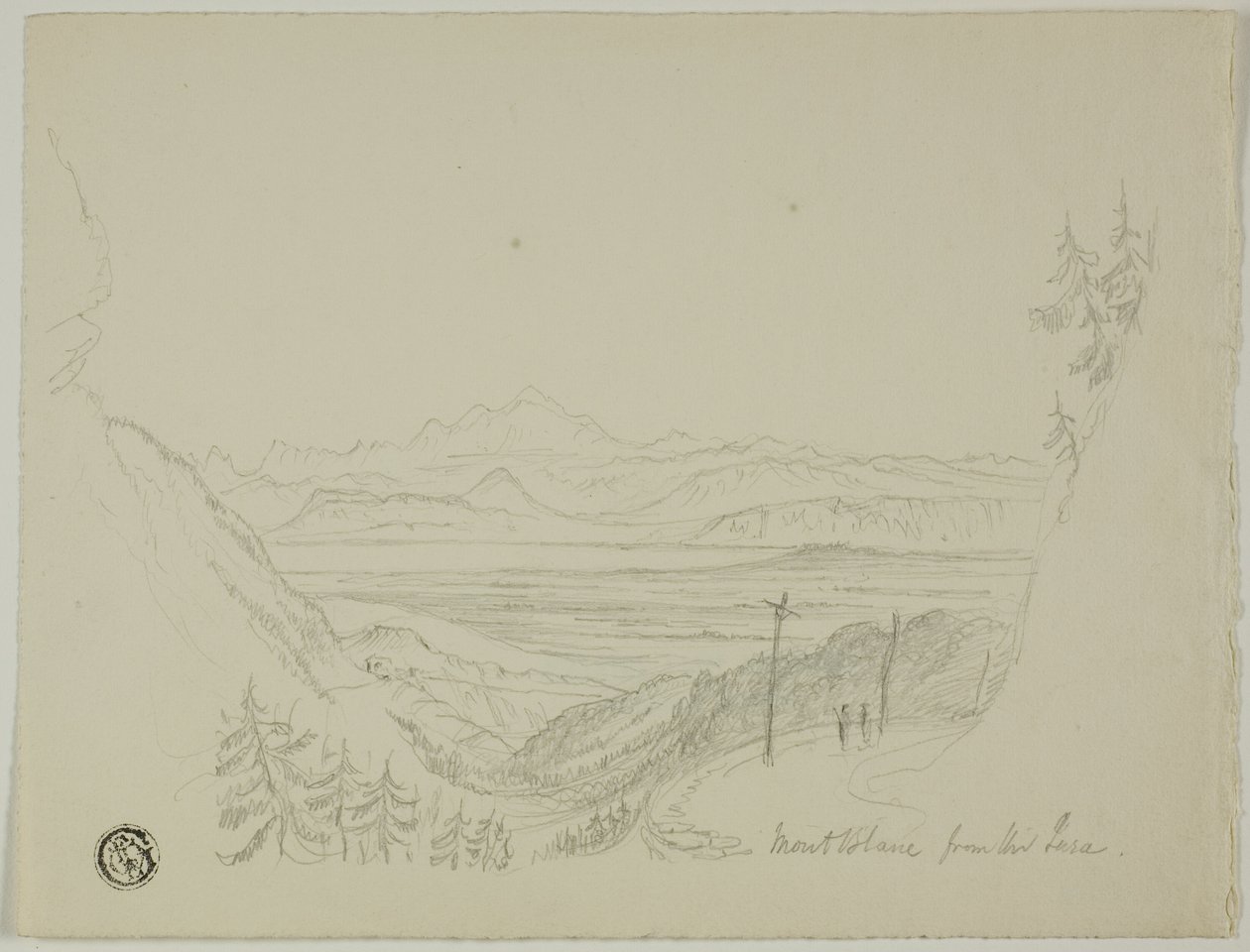 Mont Blanc från Jura av Unknown artist