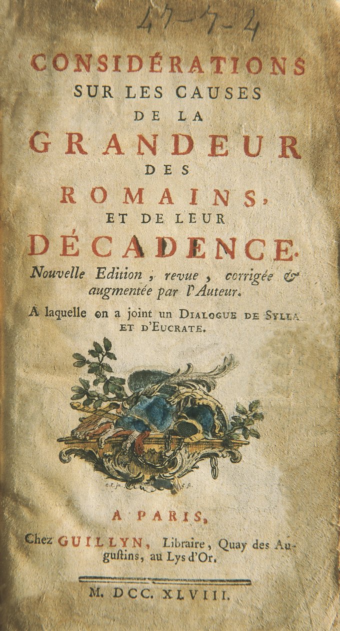 Montesquieu, Charles-Louis de Secondat, baron de la Brede av Unknown artist