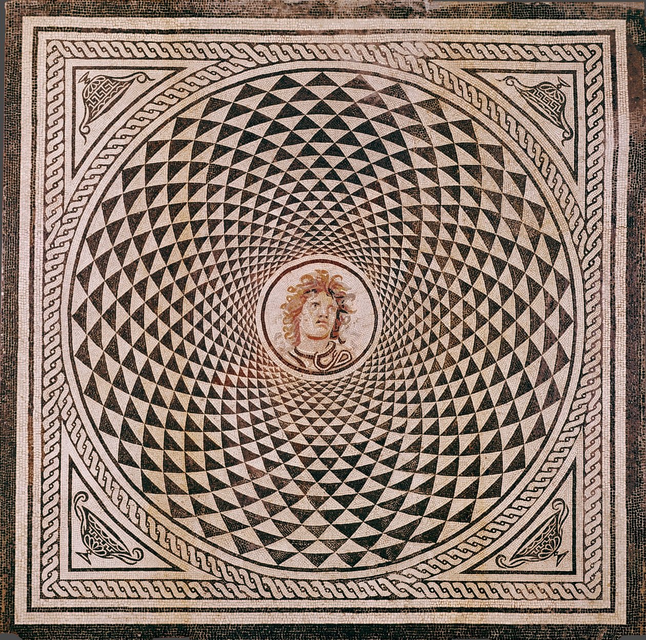 Mosaikgolv med Medusas huvud av Unknown artist