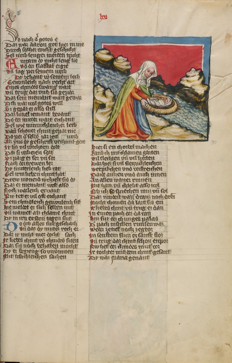 Moses placeras i floden av Unknown artist