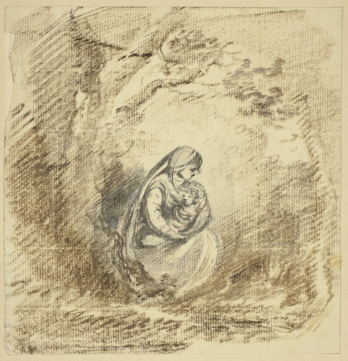 Mamma och barn av Unknown artist