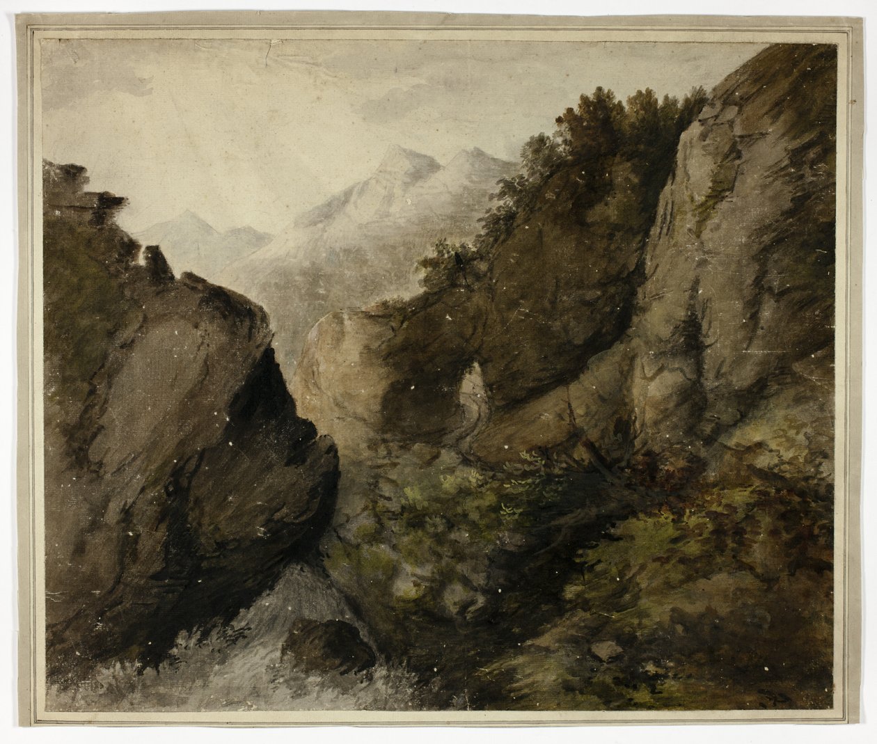 Bergslandskap av Unknown artist