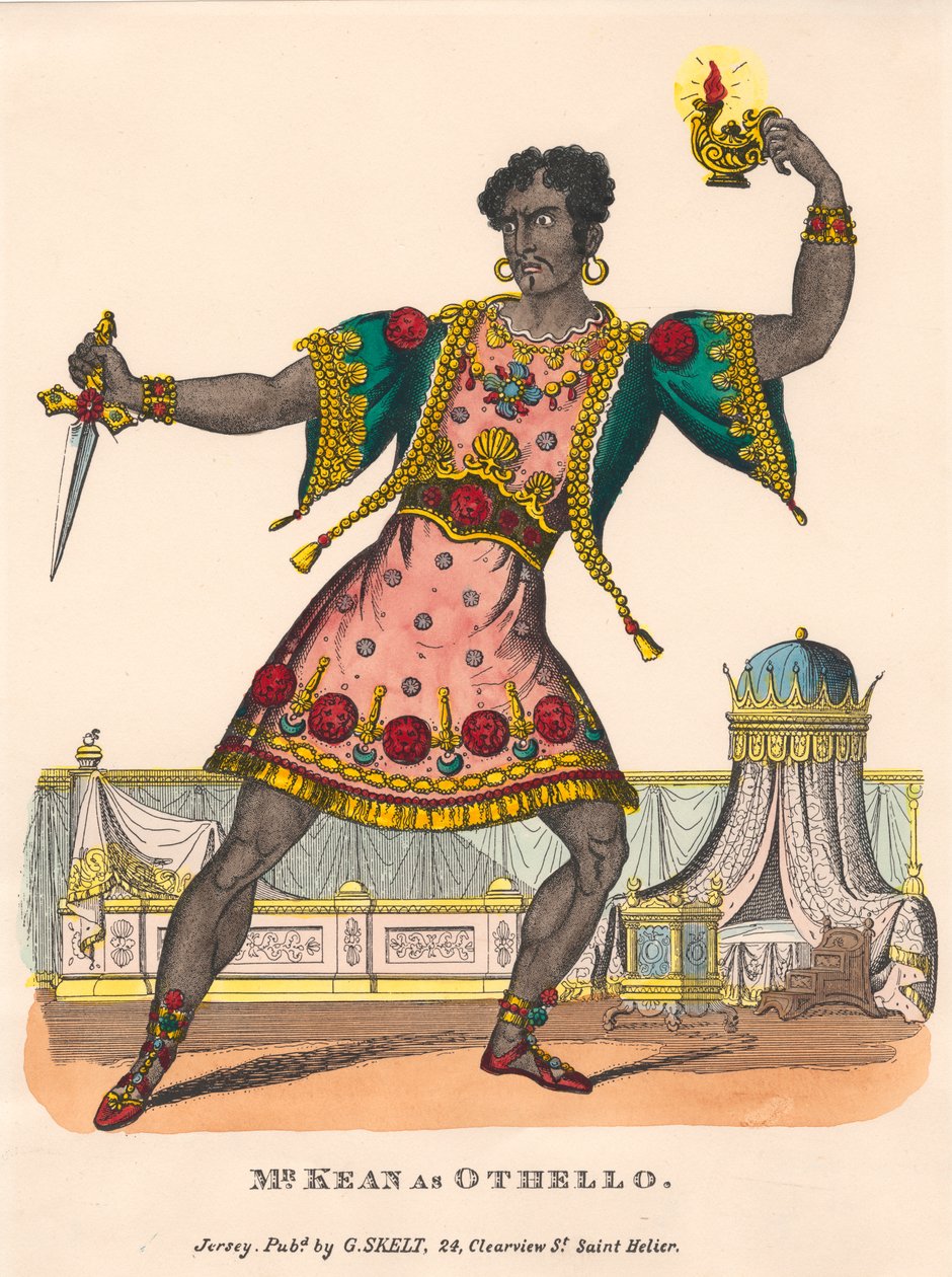 Mr Kean som Othello av Unknown artist