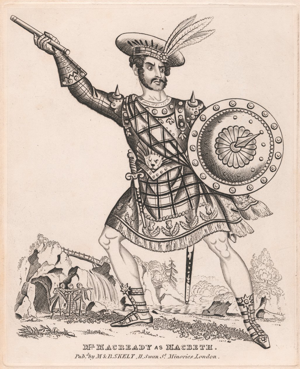 Mr Macready som Macbeth av Unknown artist
