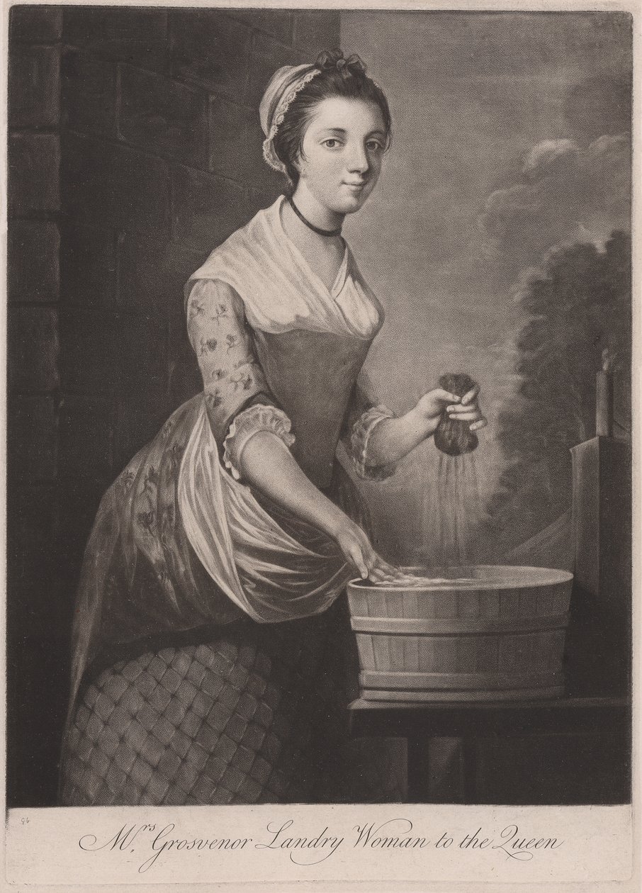 Fru Grosvenor tvättkvinna till drottningen av Unknown artist