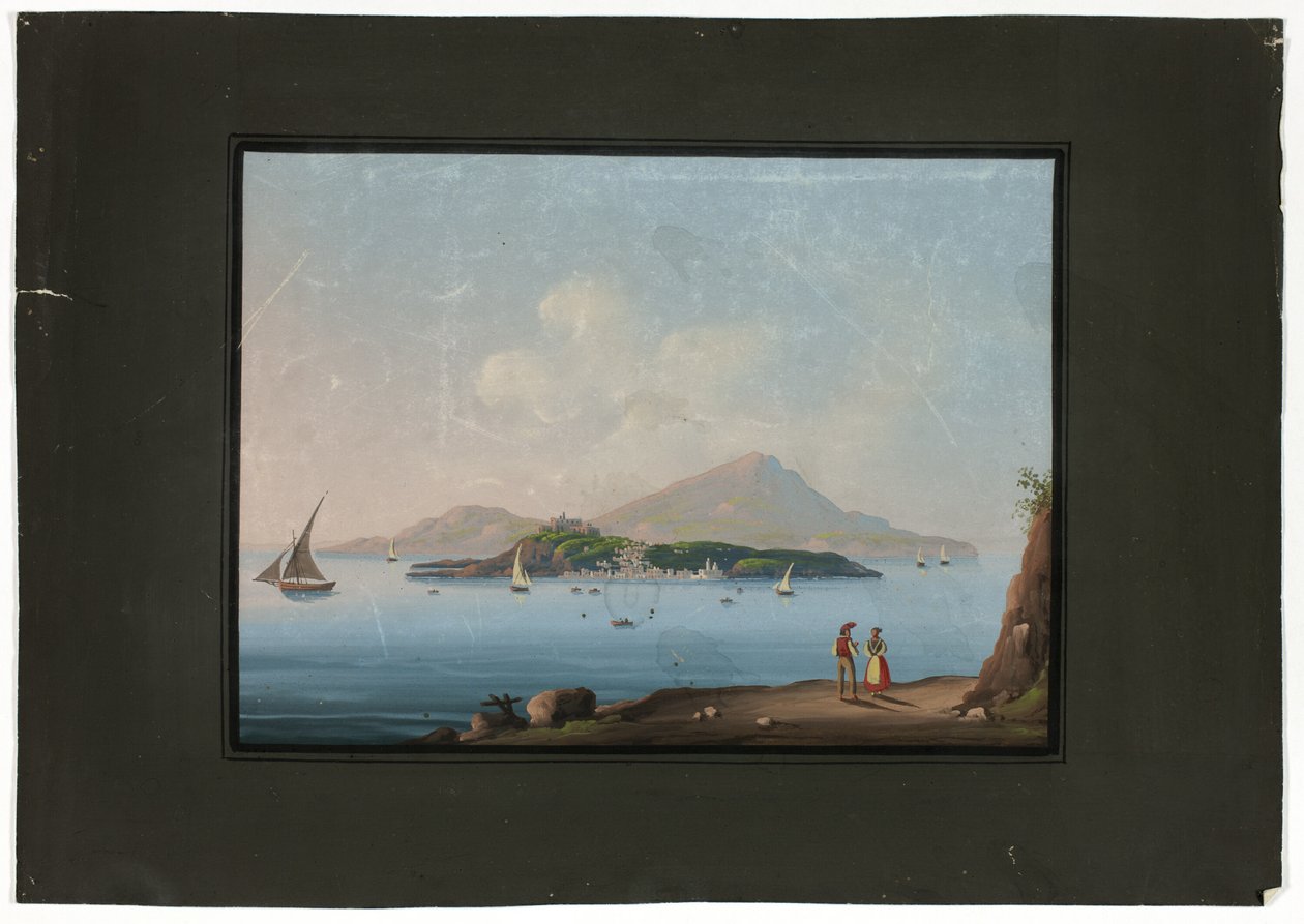 Neapel med Vesuvius av Unknown artist