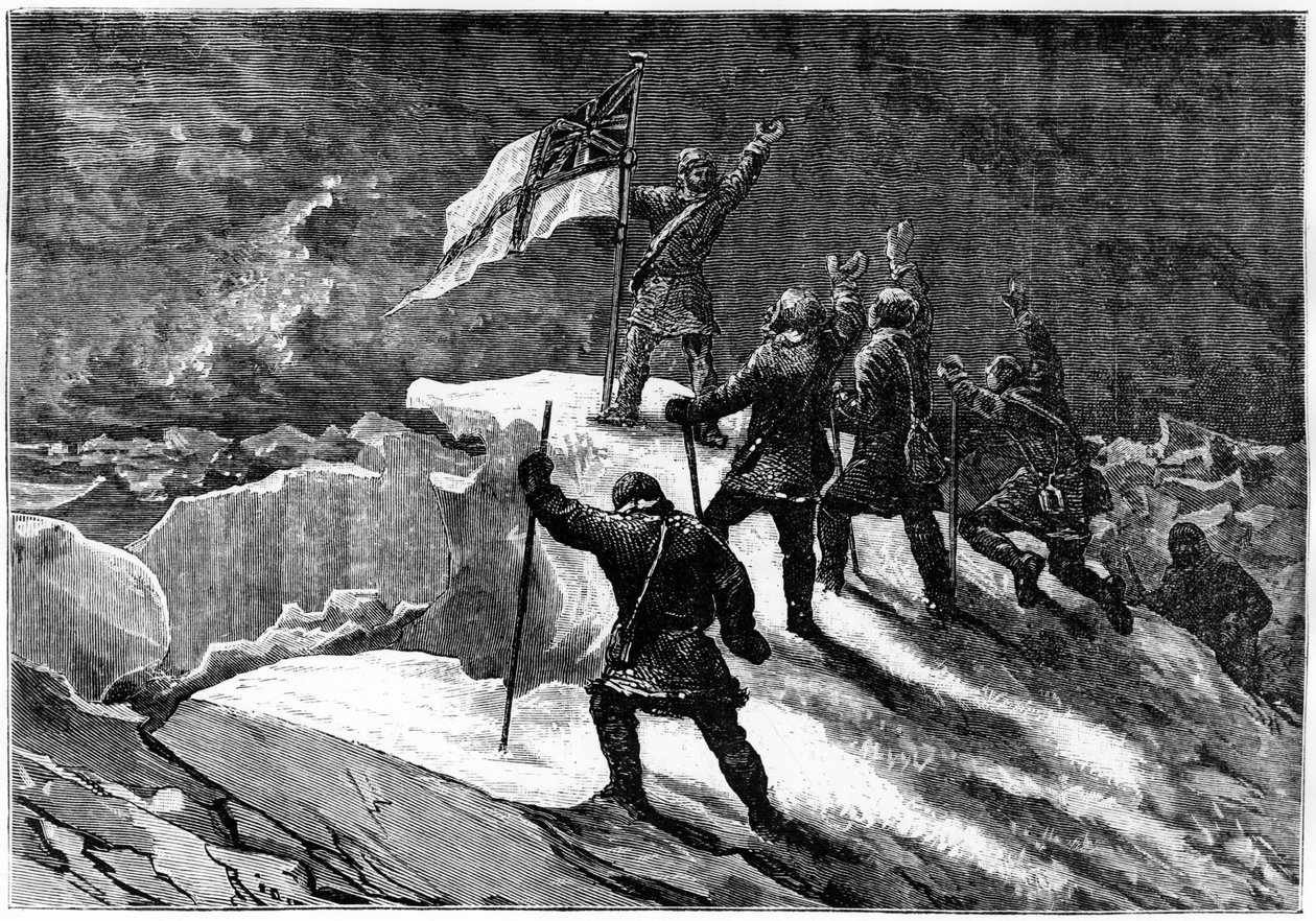 Nordpolen: Brittiska avlastare närmast polen - Nares Georges S., Un voyage à la mer polar, Paris: Hachette av Unknown artist