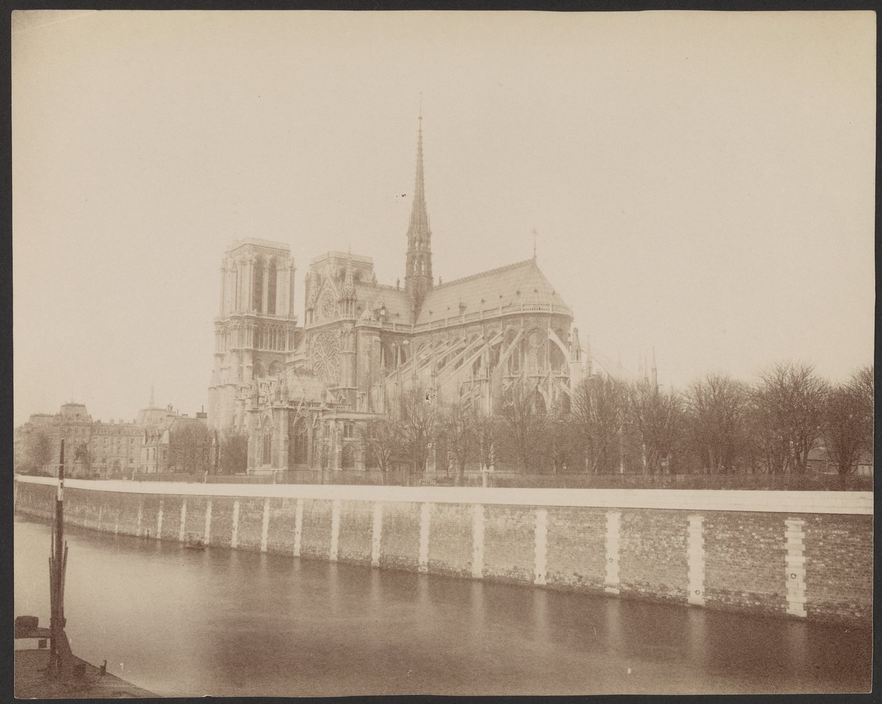 [Notre-Dame sett från Seine] av Unknown artist