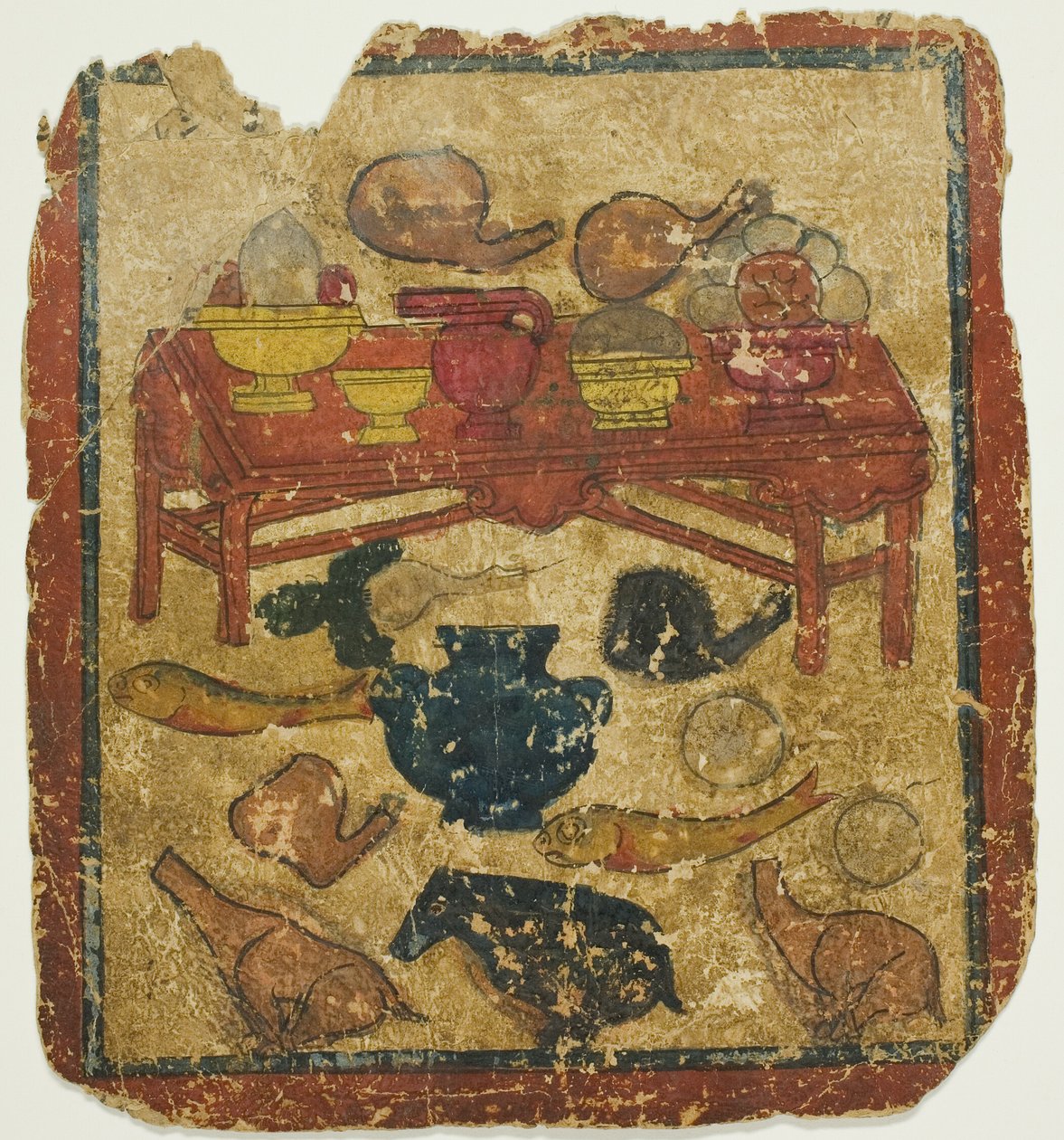Offergåvor av mat, från en uppsättning initieringskort (Tsakali) av Unknown artist