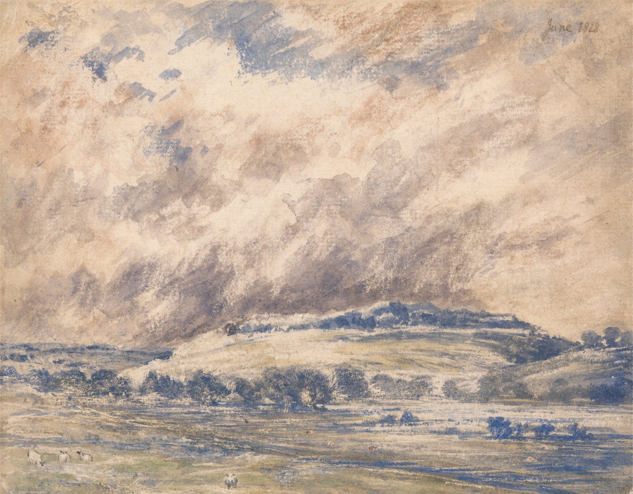 Gamla Sarum i en storm av Unknown artist