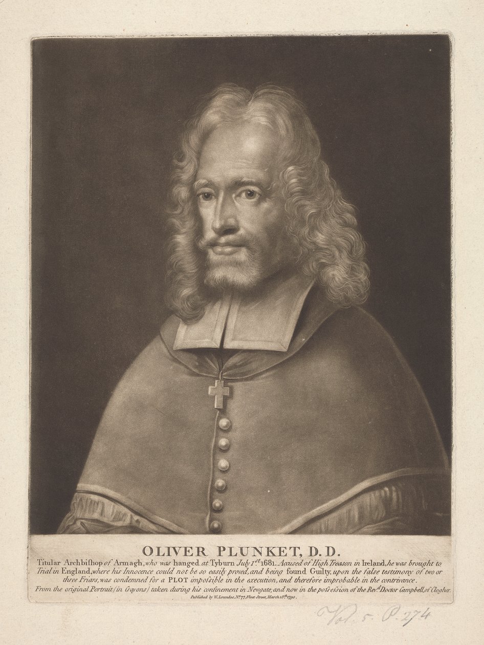 Oliver Plunketsスウェーデン語 av Unknown artist