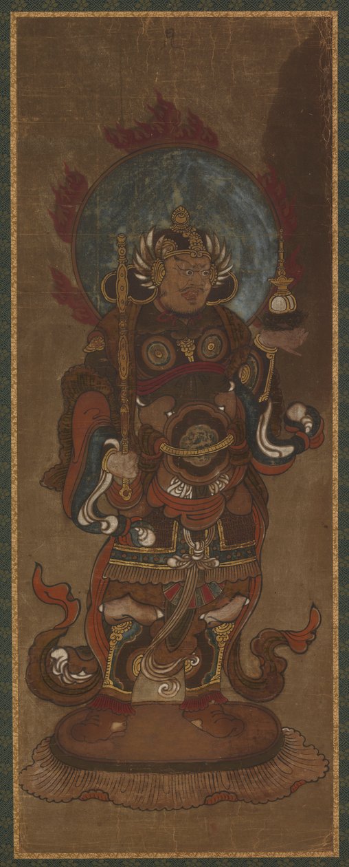 En av de tolv deva: Bishamon-ten (<em>Vaisravana</em>) av Unknown artist