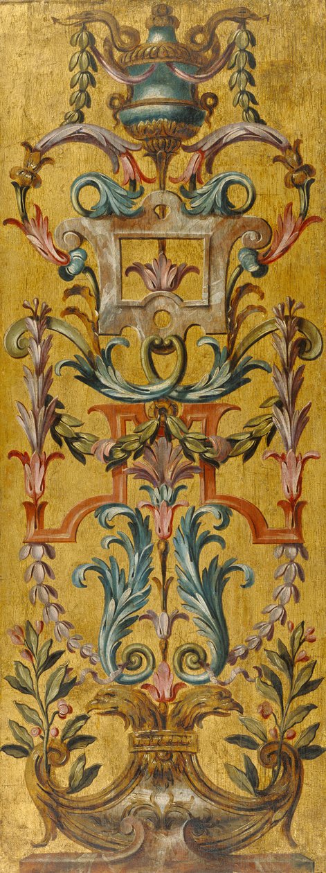 En målad panel av Unknown artist