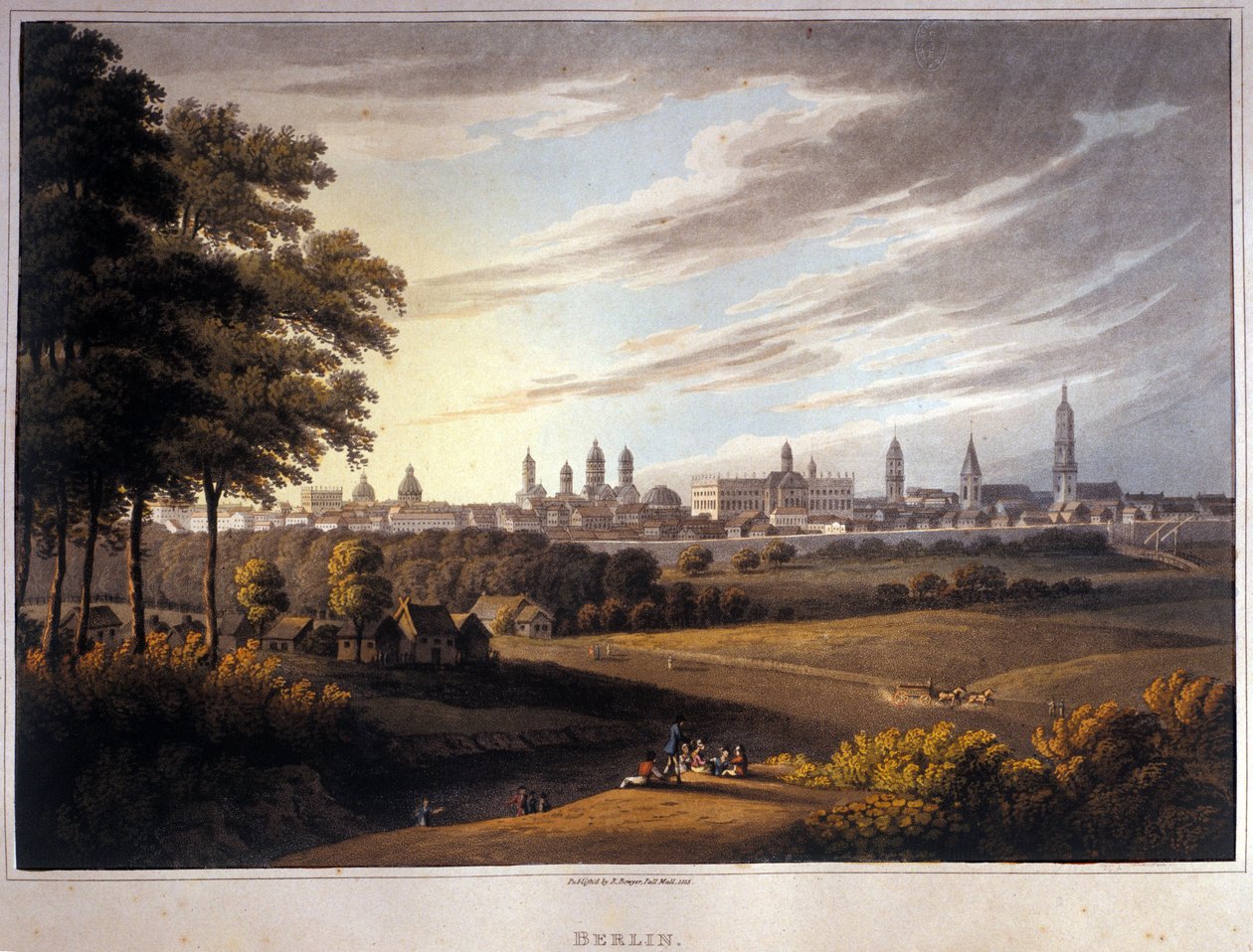 Översikt över staden Berlin i Tyskland. 1814 av Unknown artist