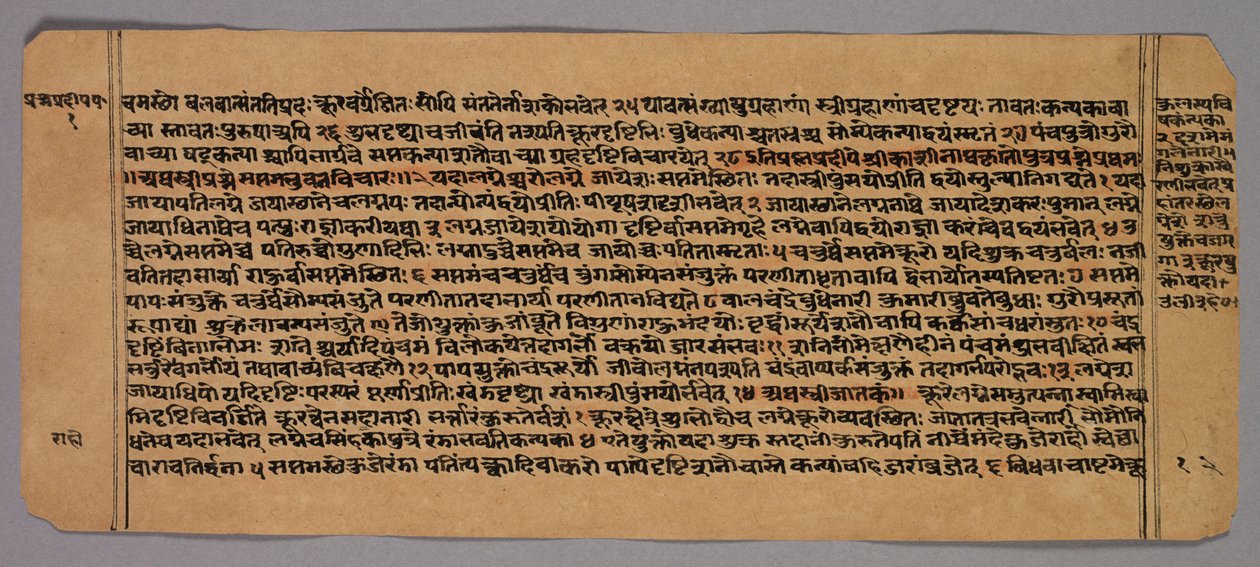 Sida från Prasnapradipa, en hinduisk astrologitext av Unknown artist
