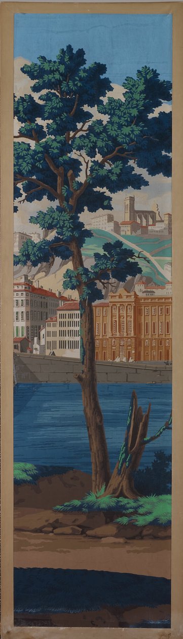 Panel: Utsikterna för Lyon av Unknown artist