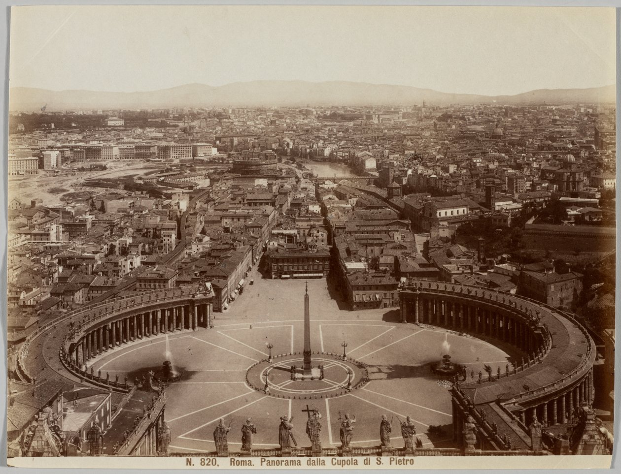 Panorama från kupolen av St Peter, Rom av Unknown artist