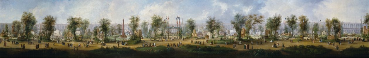 Panoramavy över världsutställningen 1867, Champ-de-Mars av Unknown artist