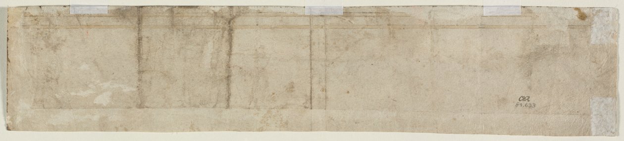 Partiell arkitektonisk studie (verso) av Unknown artist