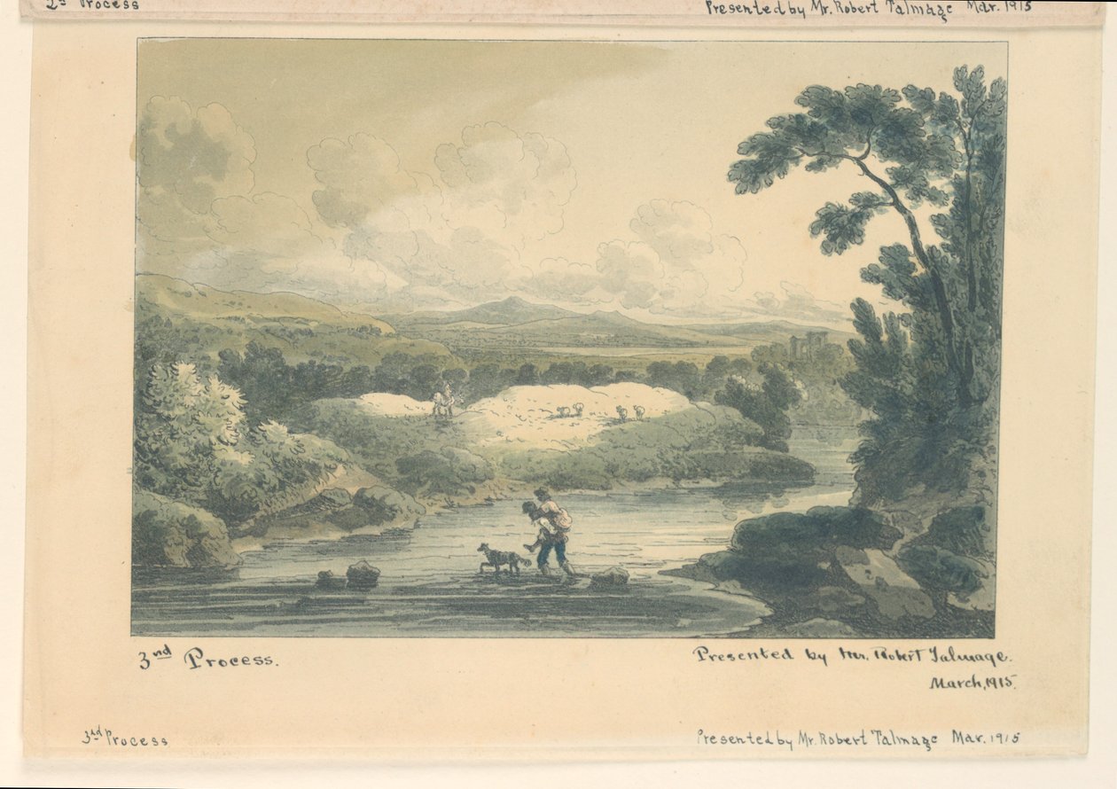 Pastoral scen, 3:e processen av Unknown artist