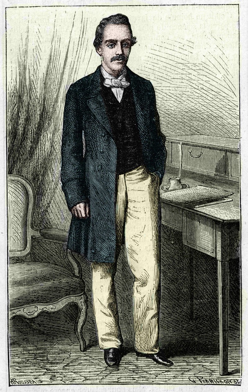 Paul du Chaillu (1837-1903), fransk upptäcktsresande i Ekvatorialafrika. av Unknown artist